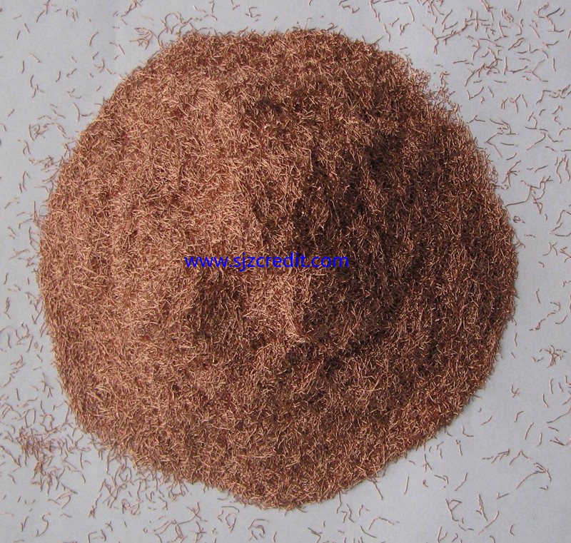 Chopped metallic fibre